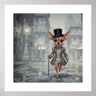 Chihuahua About Town In Paris Poster