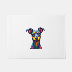 Chihuahua Abstract Painting Colour Cute Dog (1) Doormat