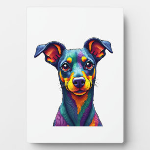 Chihuahua Abstract Painting Colour Cute Dog (1) Plaque