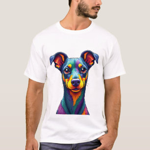 Chihuahua Abstract Painting Colour Cute Dog (1) T-Shirt