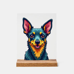 Chihuahua Abstract Painting Colour Cute Dog (2) Acrylic Sign