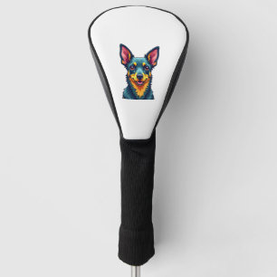 Chihuahua  Abstract Painting  Colour  Cute Dog (2) Golf Head Cover