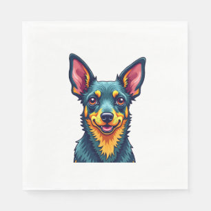 Chihuahua Abstract Painting Colour Cute Dog (2) Napkin