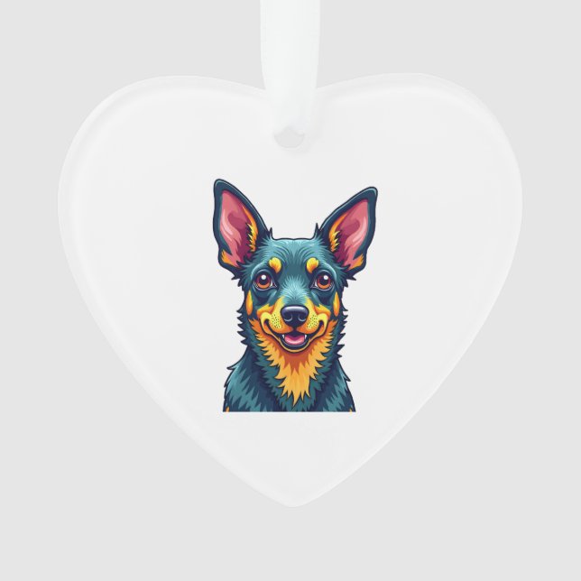 Chihuahua  Abstract Painting  Colour  Cute Dog (2) Ornament (Front)