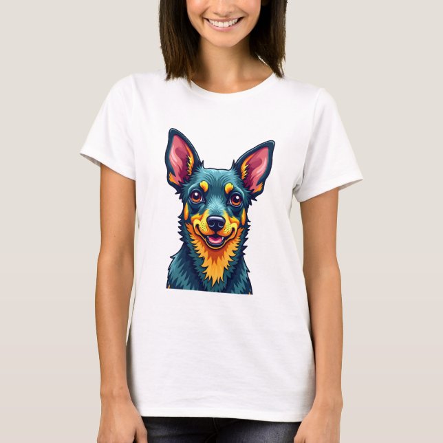 Chihuahua  Abstract Painting  Colour  Cute Dog (2) T-Shirt (Front)