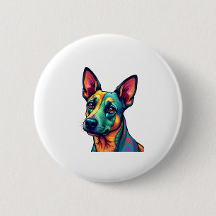 Chihuahua  Abstract Painting  Colour  Cute Dog (3) 6 Cm Round Badge