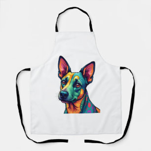 Chihuahua Abstract Painting Colour Cute Dog (3) Apron