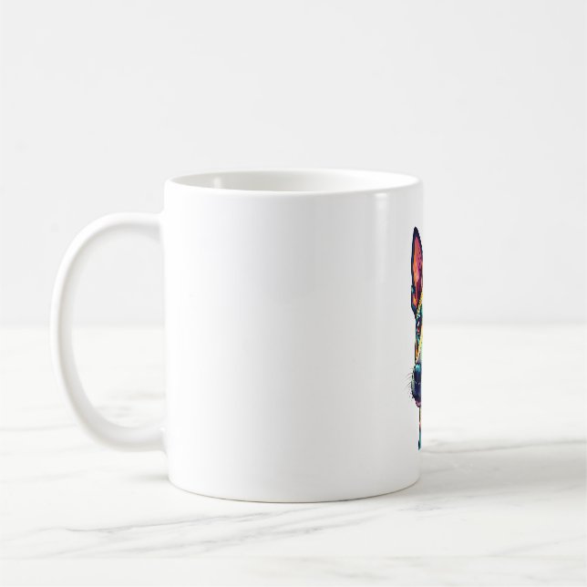 Chihuahua  Abstract Painting  Colour  Cute Dog (3) Coffee Mug (Left)