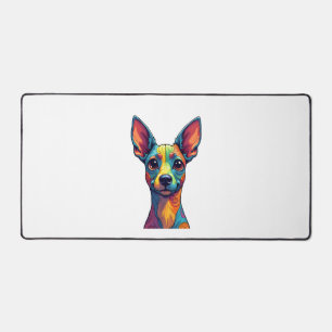 Chihuahua Abstract Painting Colour Cute Dog (5) Desk Mat