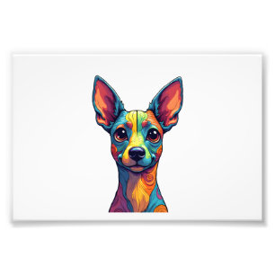 Chihuahua  Abstract Painting  Colour  Cute Dog (5) Photo Print
