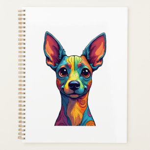 Chihuahua Abstract Painting Colour Cute Dog (5) Planner