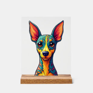 Chihuahua  Abstract Painting  Colour  Cute Dog (6) Acrylic Sign