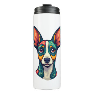 Chihuahua  Abstract Painting  Colour  Cute Dog (7) Thermal Tumbler