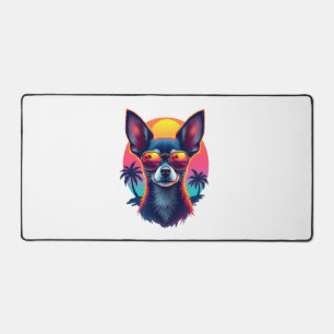 Chihuahua Abstract Painting Colour Cute Dog Cop Desk Mat