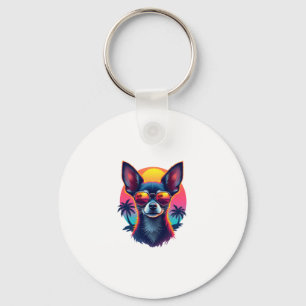 Chihuahua  Abstract Painting  Colour  Cute Dog Cop Key Ring