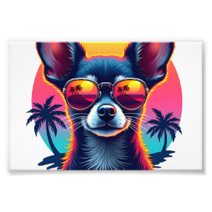Chihuahua Abstract Painting Colour Cute Dog Cop Photo Print
