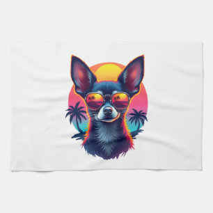 Chihuahua  Abstract Painting  Colour  Cute Dog Cop Tea Towel