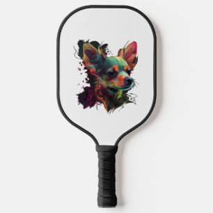 Chihuahua  Abstract Painting  Colour  Cute Dog Pickleball Paddle