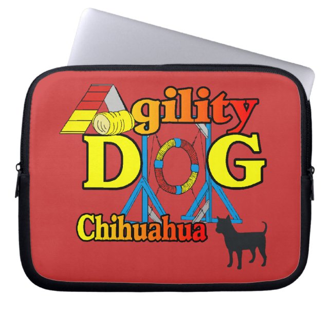 Chihuahua Agility Laptop Sleeve (Front)