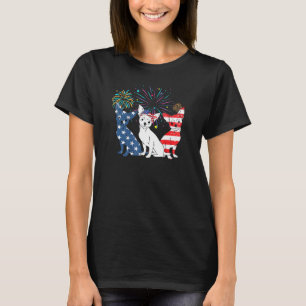 Chihuahua American Flag 4th Of July Independence D T-Shirt