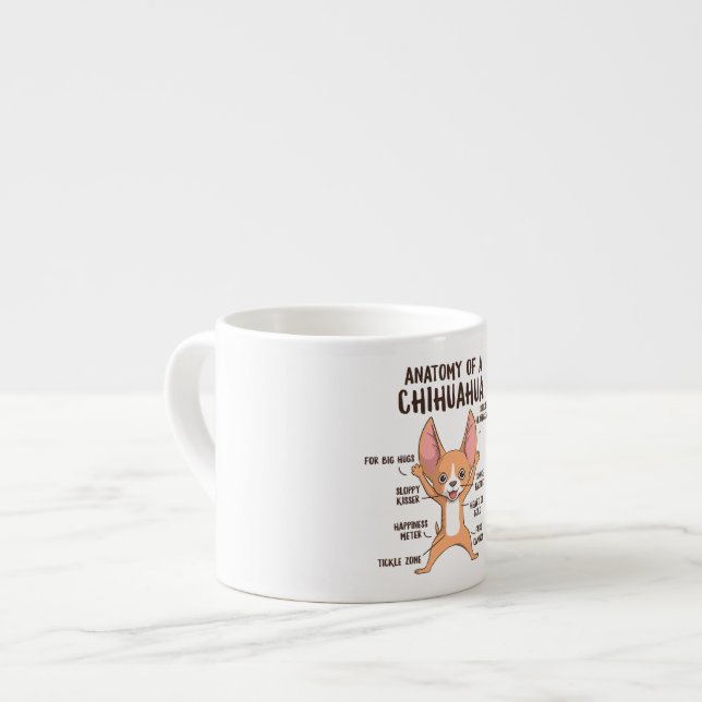 Chihuahua Anatomy Mug Gifts Chihuahua Coffee Mug (Front Left)