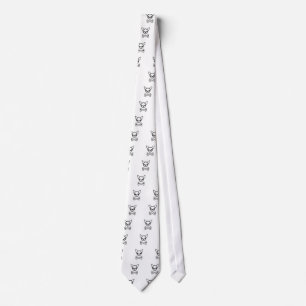Chihuahua and bones (editable) tie