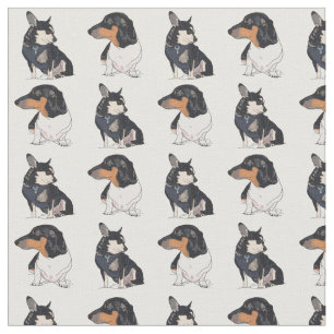 Chihuahua and Dachshund / Peanut and Boogie Fabric