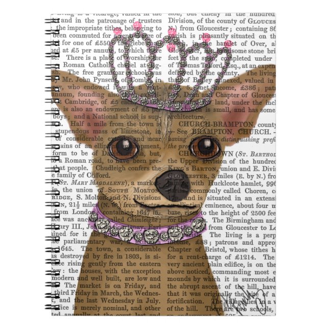 Chihuahua And Tiara Notebook (Front)