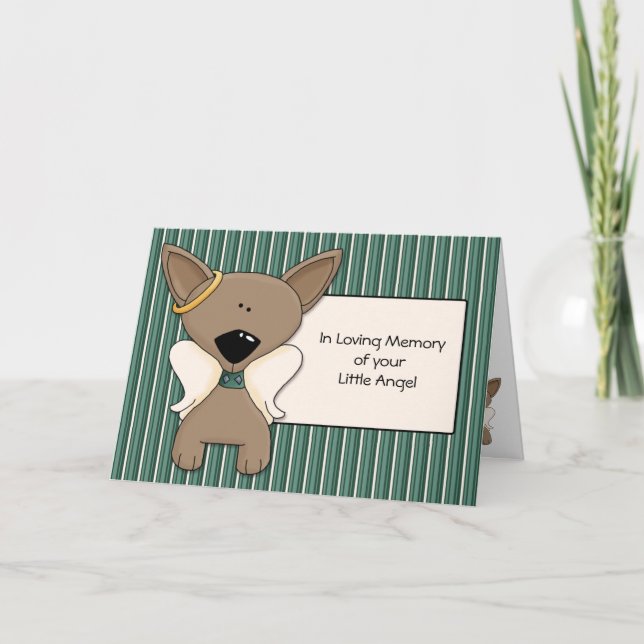 Chihuahua Angel Dogs Sympathy Card Personalise (Front)