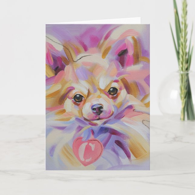 Chihuahua Art Greeting card (Front)