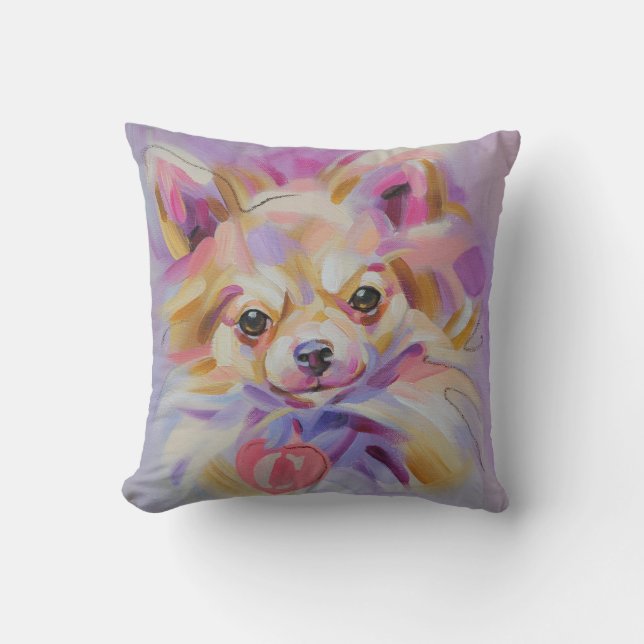 Chihuahua Art Pillow (Front)
