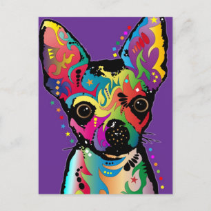 Chihuahua Art Postcard