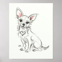 Chihuahua Art print | Quick sketch