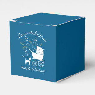 Chihuahua Baby Shower Blue Boy Dog Favour Box