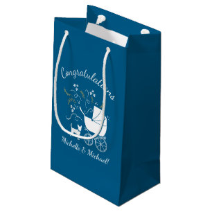 Chihuahua Baby Shower Blue Boy Dog Small Gift Bag