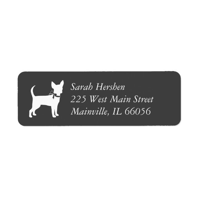 Chihuahua Baby Shower Return Address Label (Front)