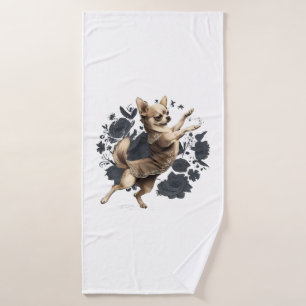 Chihuahua Ballerina Ballet Dance Dancing Bath Towel