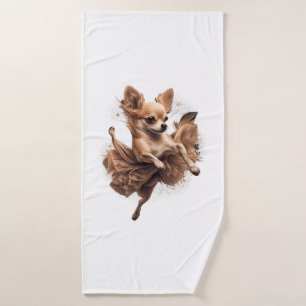Chihuahua Ballerina Ballet Dance Dancing Bath Towel