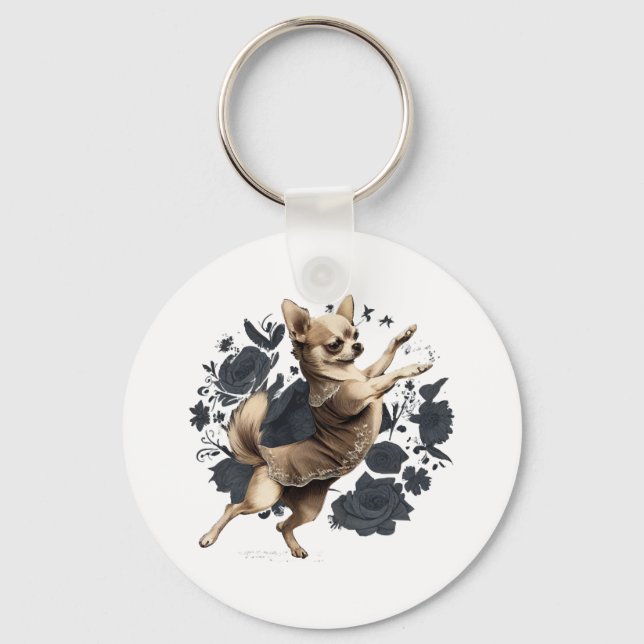 Chihuahua  Ballerina  Ballet  Dance  Dancing     Key Ring (Front)
