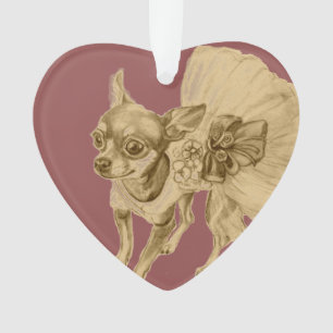 Chihuahua Ballerina by Carol Zeock Ornament