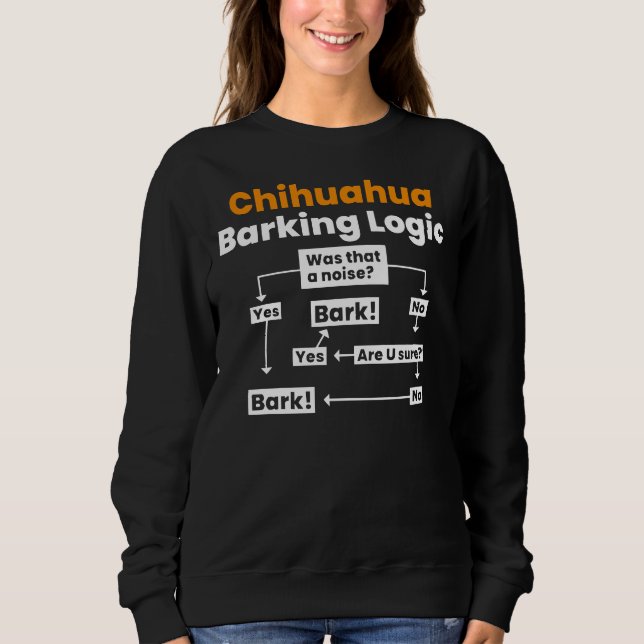 Chihuahua Barking Logic Sweatshirt (Front)