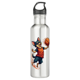 Chihuahua Basketball Player Sport Dunk 710 Ml Water Bottle