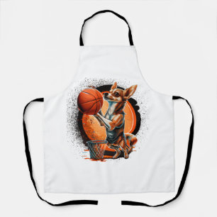 Chihuahua Basketball Player Sport Dunk Apron