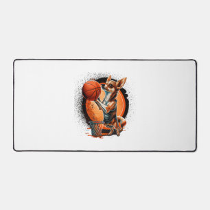 Chihuahua Basketball Player Sport Dunk Desk Mat