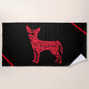 "CHIHUAHUA" BEACH TOWEL