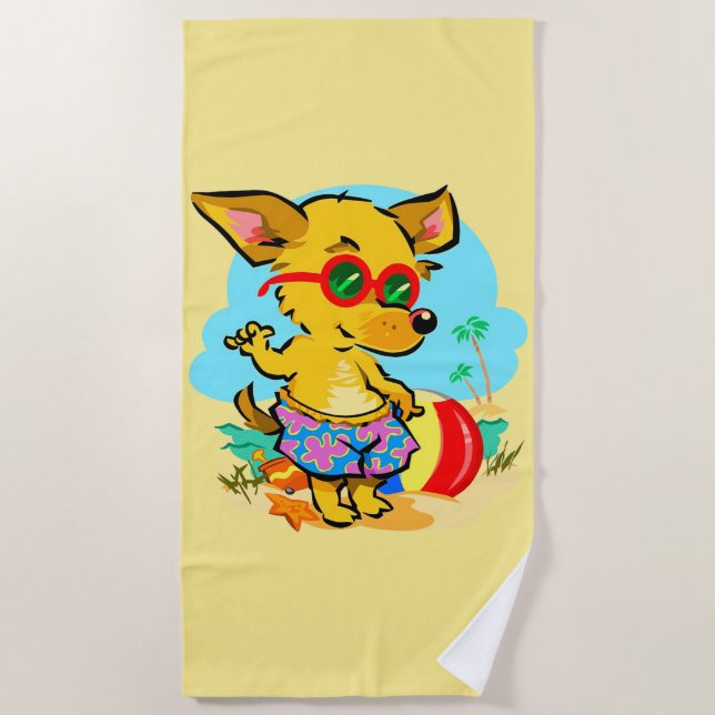 Chihuahua Beach Towel (Front)