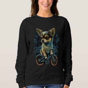 Chihuahua Bike Bicycle Dog Cycling Cyclist Biker Sweatshirt