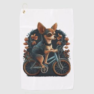 Chihuahua Bike Bicycle Dog Cycling Golf Towel