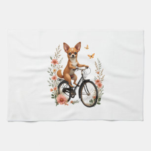 Chihuahua  Bike  Bicycle  Dog  Cycling  Tea Towel