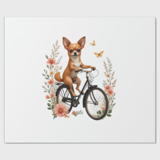 Chihuahua  Bike  Bicycle  Dog  Cycling  Wrapping Paper